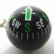 百均浪漫◆ダイソー方位磁石（球型）キーホルダー
