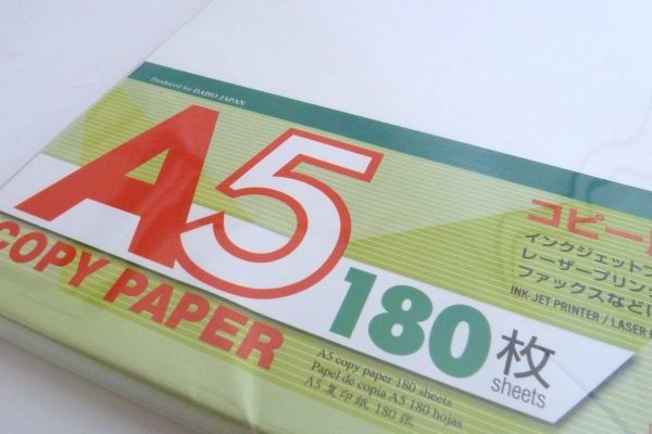 意外と重宝？A5サイズのコピー用紙180枚入り ＠100均 ダイソー