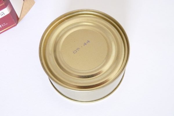 百均浪漫◆イトマトコーポレーション・カのガーリックオイル漬。缶の詳細写真。