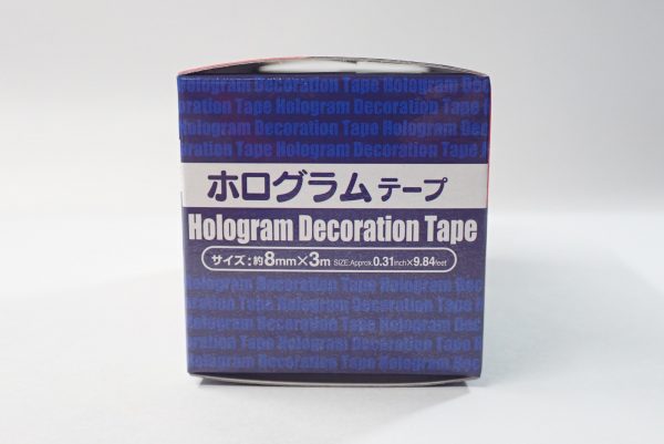 百均浪漫◆ホログラムテープ７色。パッケージ側面詳細写真。